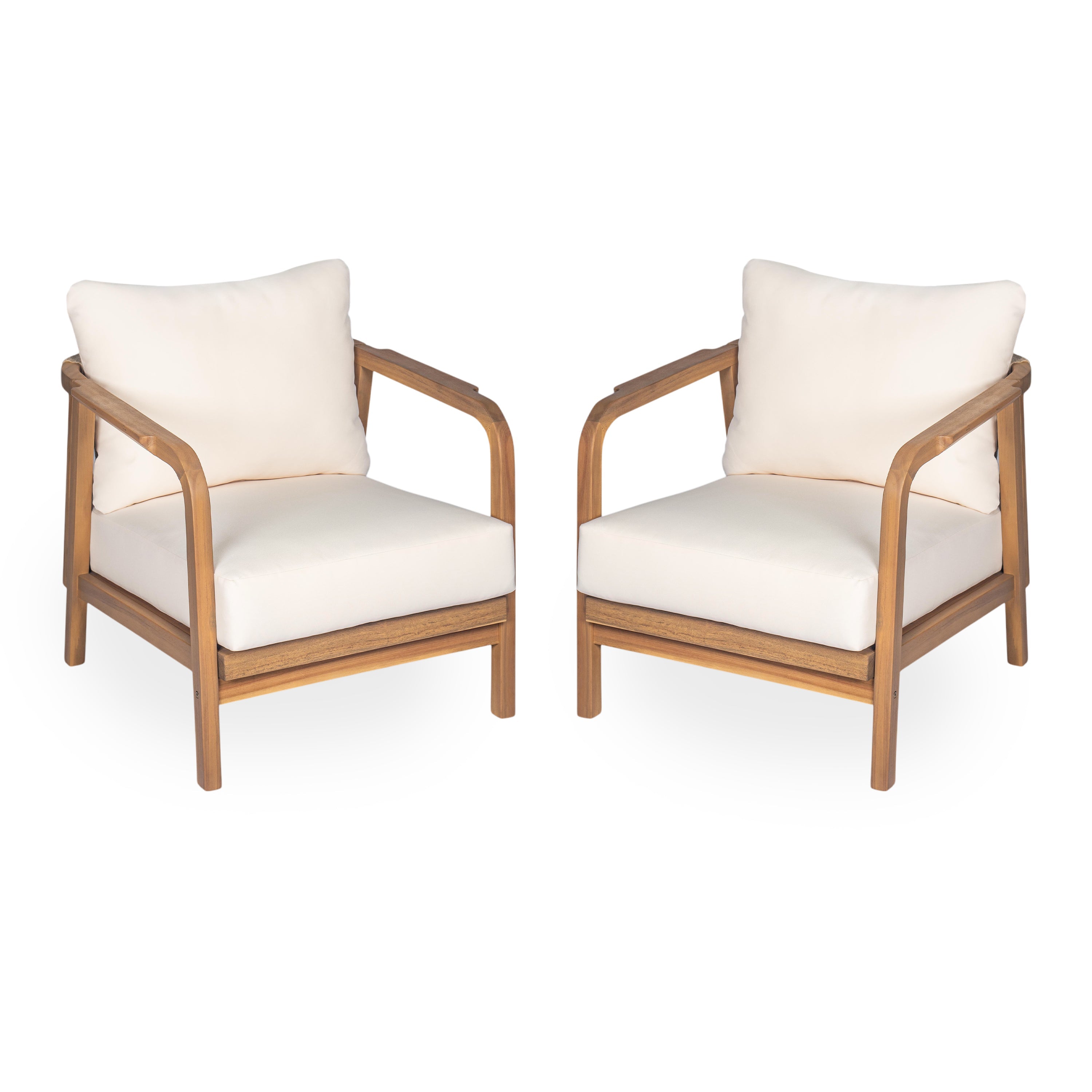 Calder Outdoor Lounge Chair with Woven Backrest