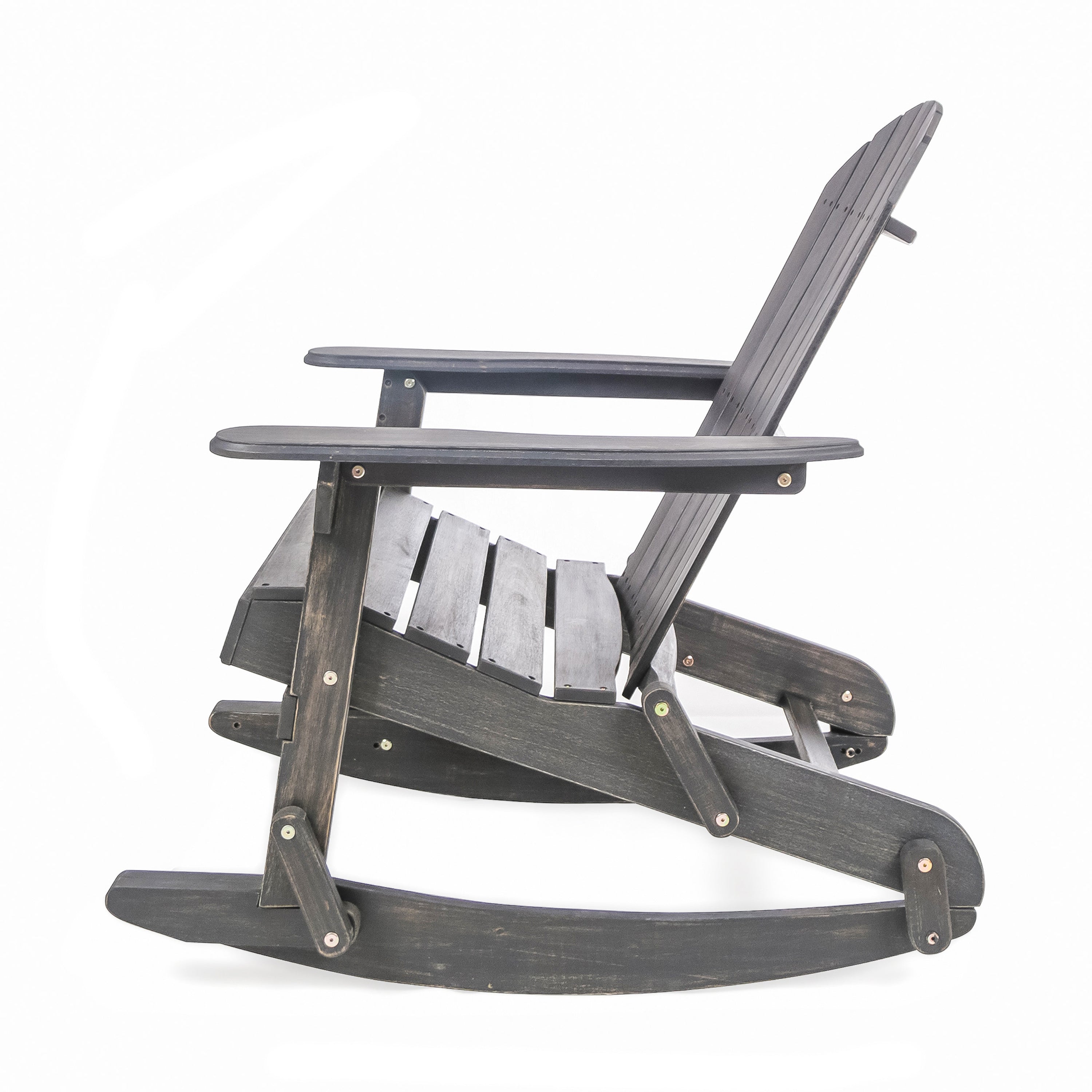 Echoes Outdoor Acacia Wood Adirondack Rocking Chair