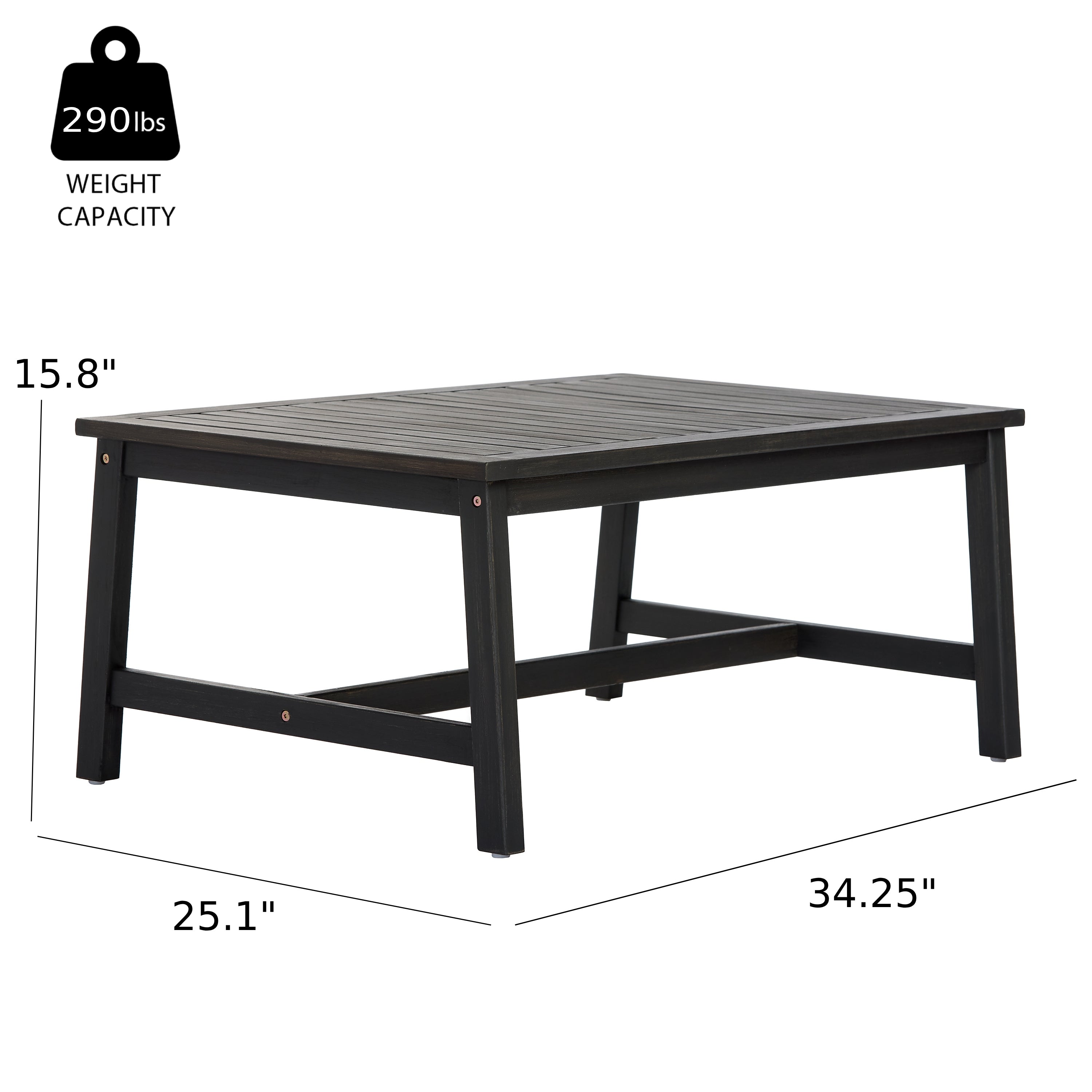 Khali 4 Piece Acacia Wood Outdoor Set