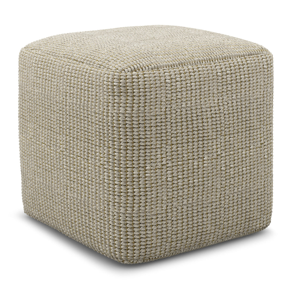 Zelma Square Woven Outdoor Pouf