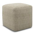Zelma Square Woven Outdoor Pouf