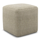 Zelma Square Woven Outdoor Pouf
