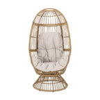 Lazulite Outdoor Egg Chair with Water-Resistant Cushion and Swivel Function