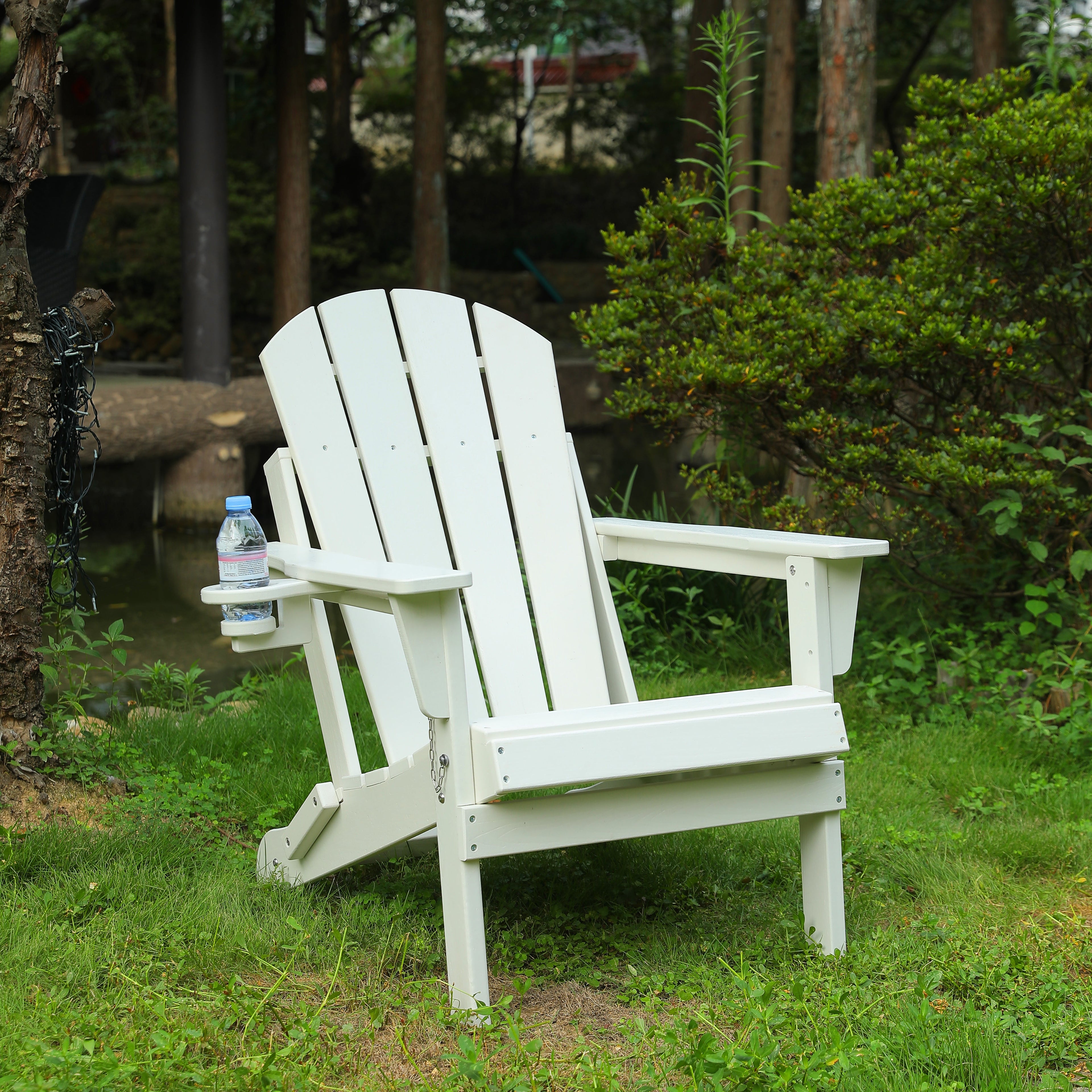 Composite Folding Adirondack Chair with Dual Cup Holder