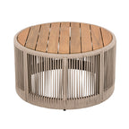 Sundara Outdoor Coffee & Side Table Set with Woven Rope Design