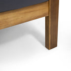 Laurel Outdoor Acacia Wood and Rope Chat Set