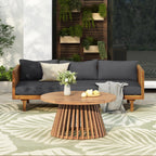 Tidewell Outdoor Acacia Wood Patio Furniture Set