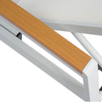 Wavellite Outdoor Chaise Lounges with Aluminum Frame and Mesh Seating