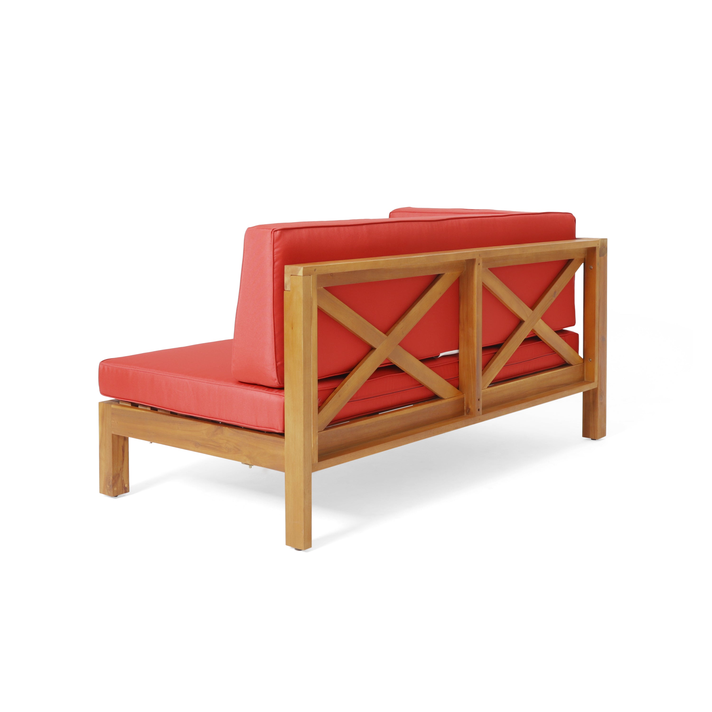 Brava Outdoor X-Back Corner Bench with Coffee Table
