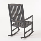 Muse Outdoor Acacia Rocking Chair with Slat Design