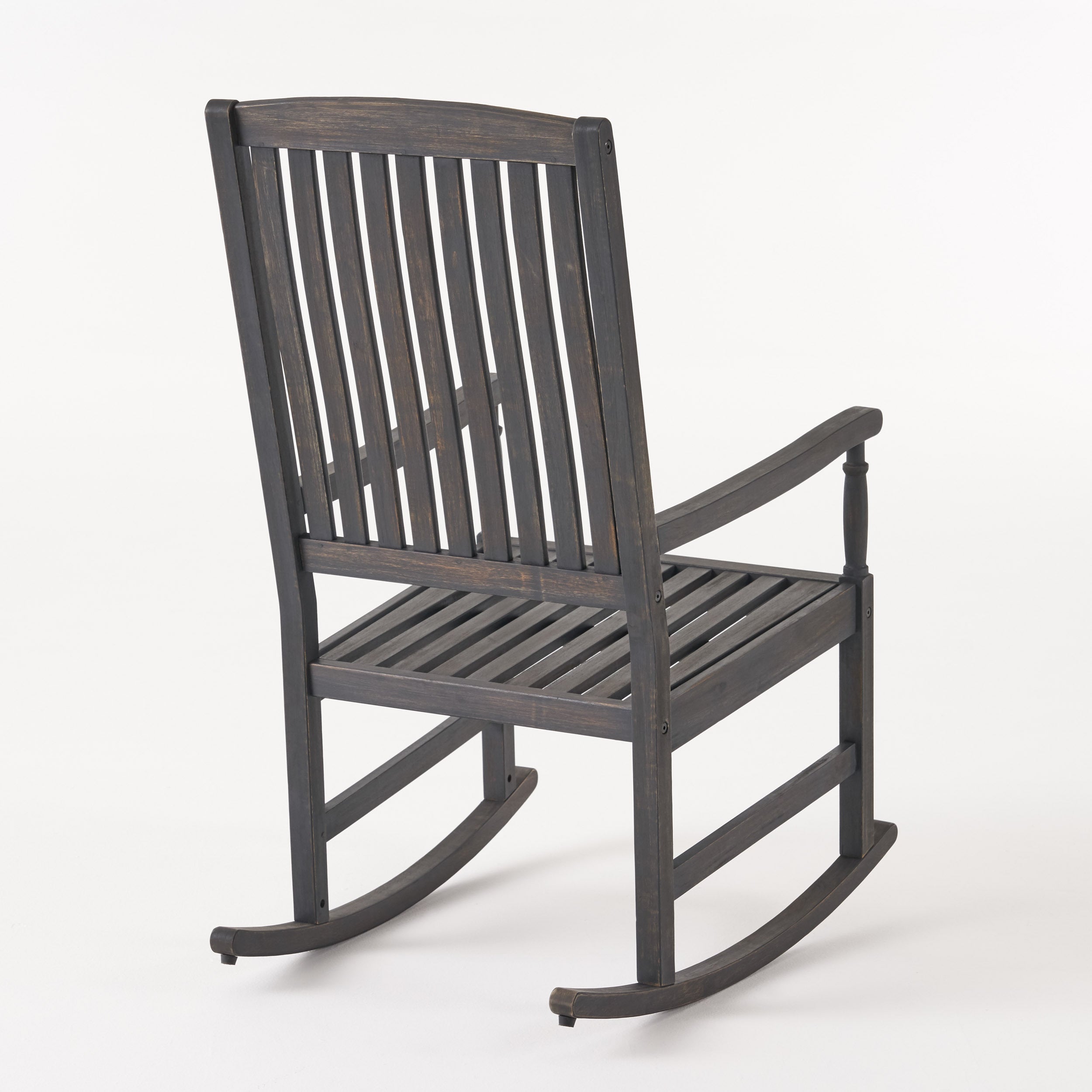Muse Outdoor Acacia Rocking Chair with Slat Design
