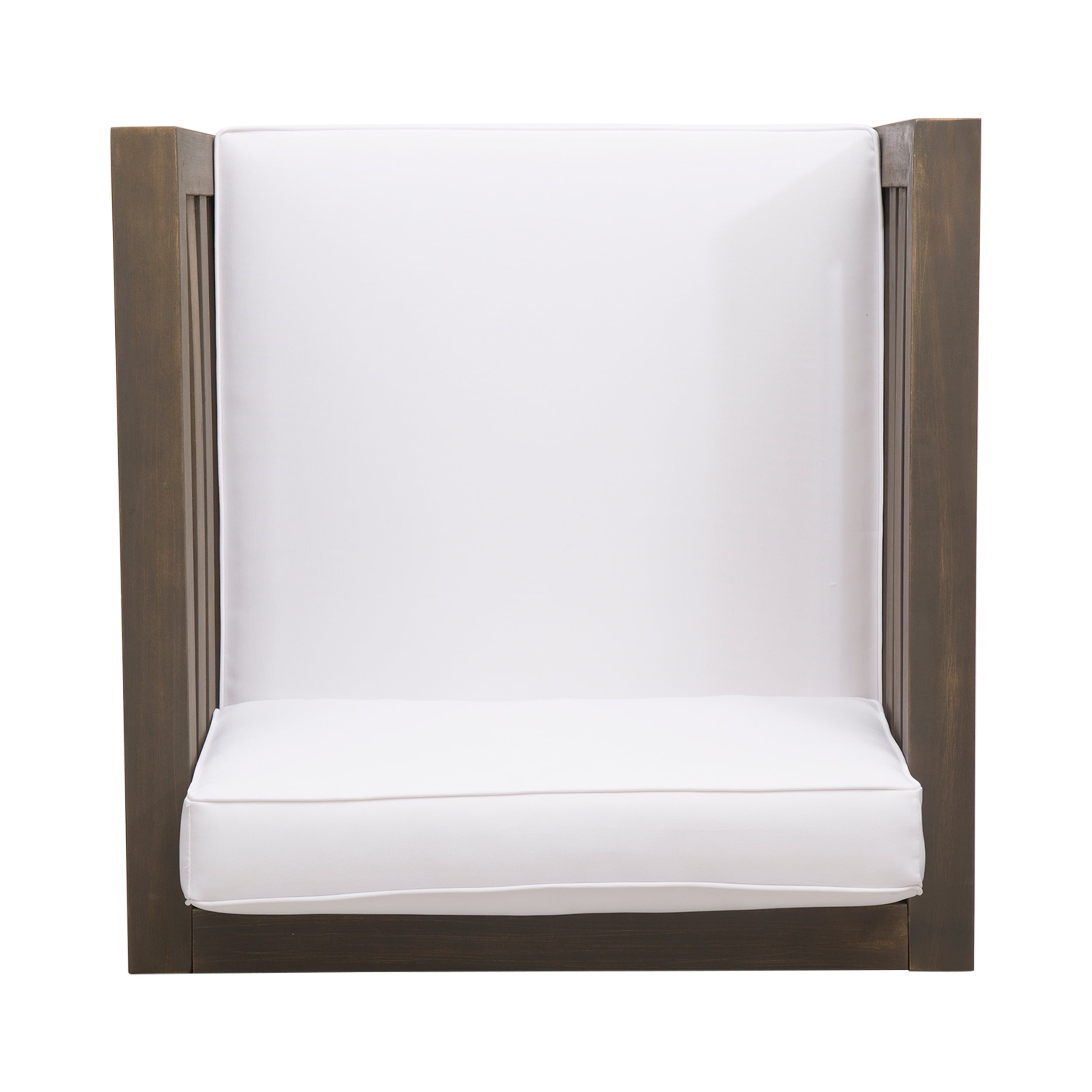 Oana Outdoor Acacia Wood Club Chair with Cushion