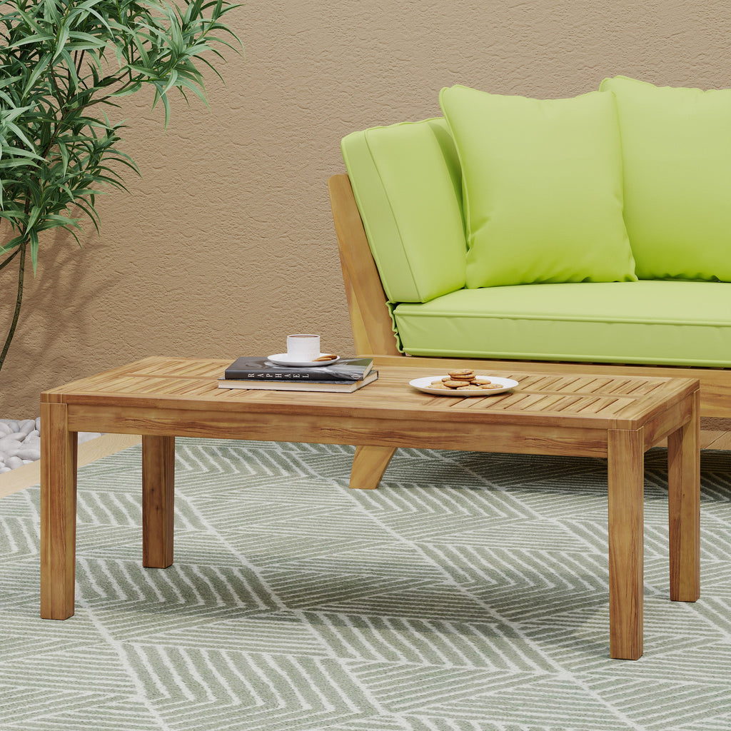 Hampton Rectangular Acacia Outdoor Coffee Table