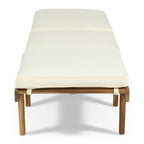 Ariana Acacia Wood Chaise Lounge with Cushion