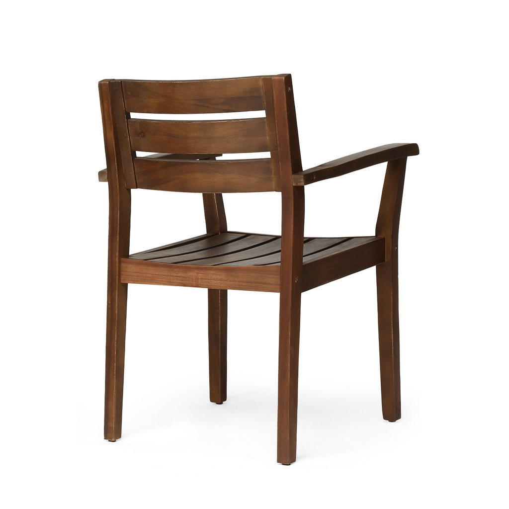 Stamford Outdoor Acacia Wood Dining Chairs, Set of 2