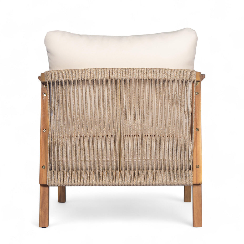 Calder Outdoor Lounge Chair with Woven Backrest