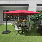 10'X10' Square Cantilever Umbrella with Center Pole, Base Not Included