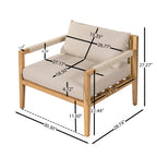 Driftwood Bay Acacia Wood & Beige Rope Outdoor Leisure Chair