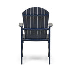 Outdoor Weather Resistant Acacia Wood Adirondack Dining Chairs, Set of 2