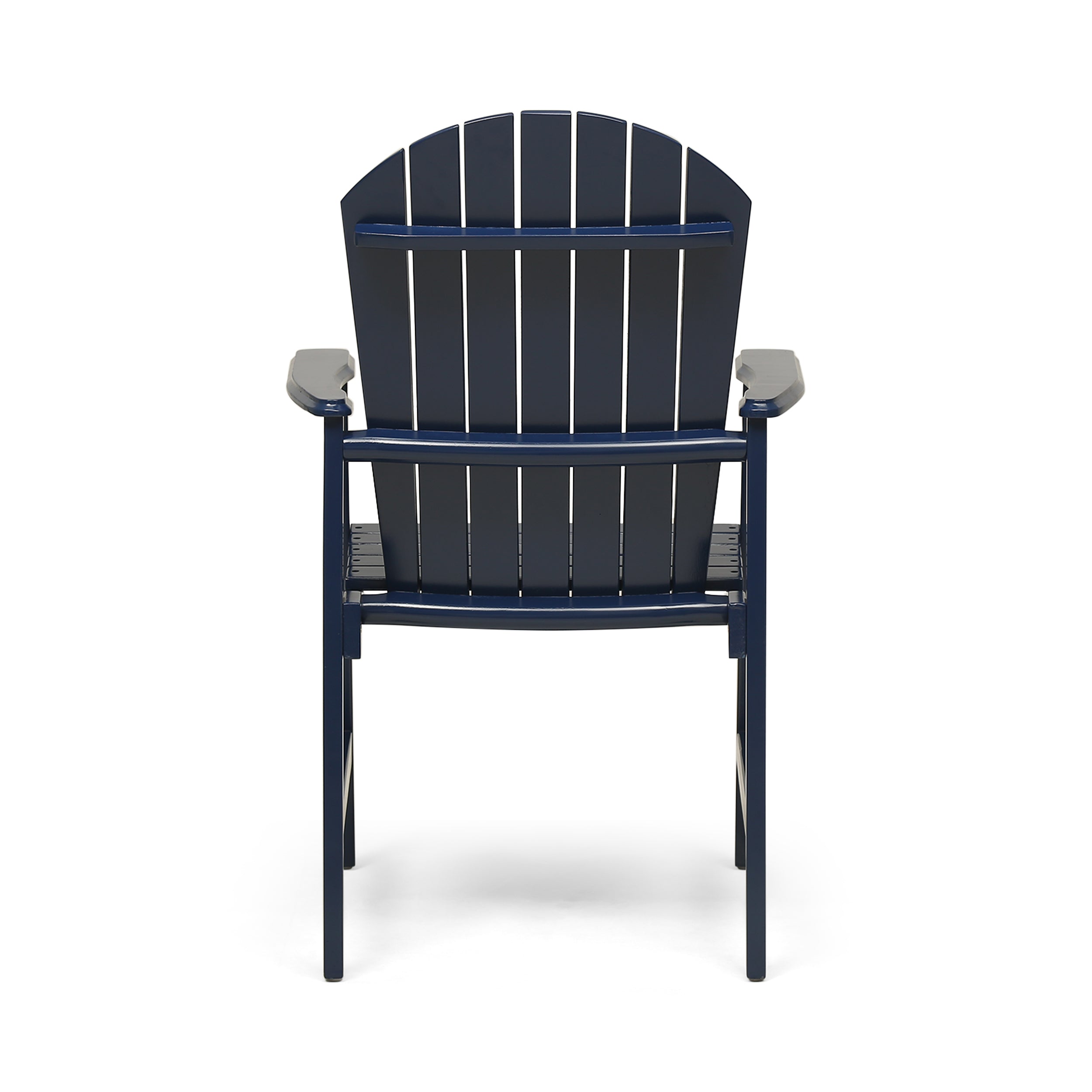 Outdoor Weather Resistant Acacia Wood Adirondack Dining Chairs, Set of 2