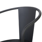 Pursuant 3-Piece Iron Bistro Set with Round Table and 2 Curved Back Chairs