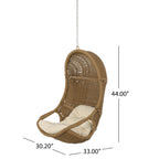 Berrien Outdoor/Indoor Wicker Hanging Swing Chair with 8-Foot Chain