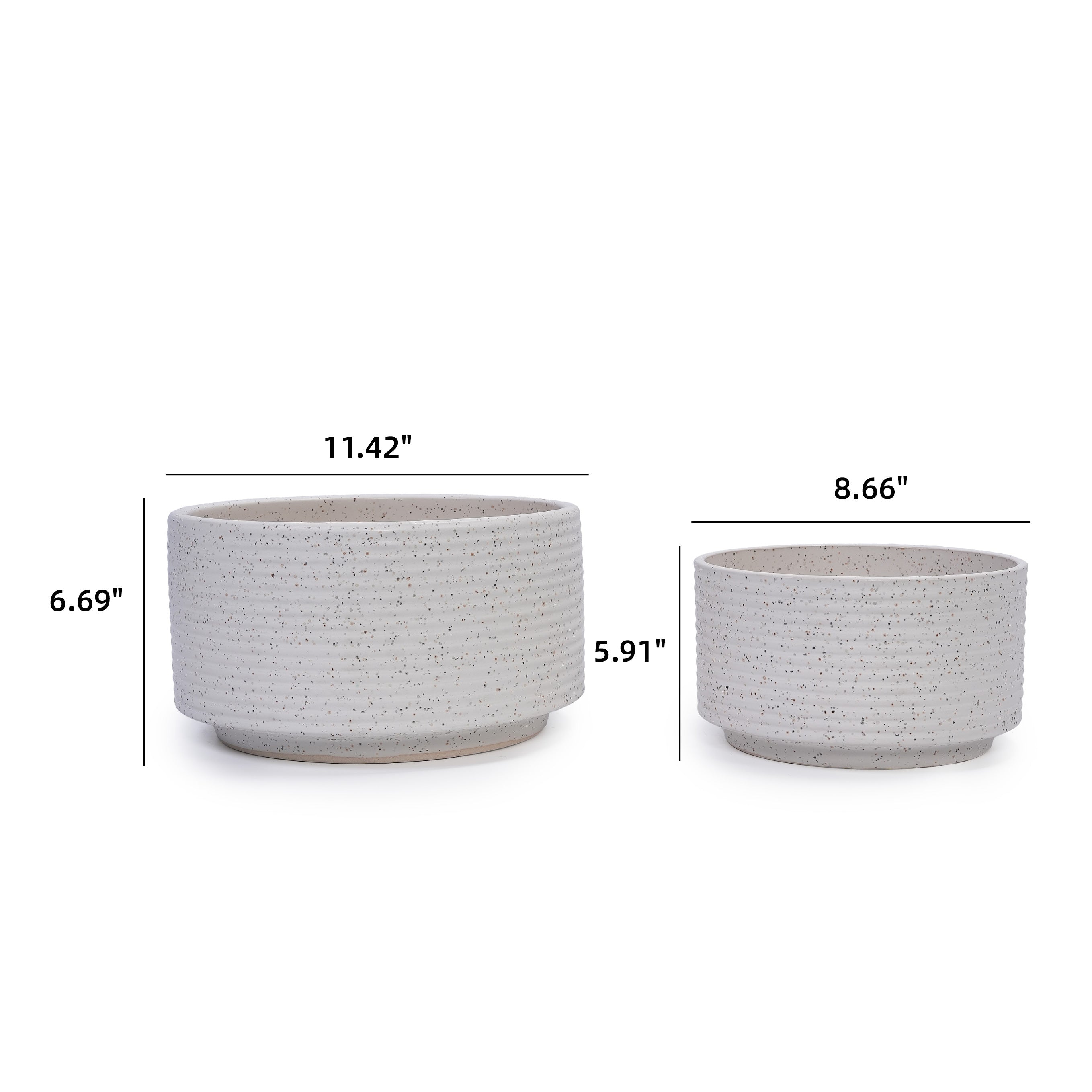 Miro Handmade Ceramic Planter, Set of 2