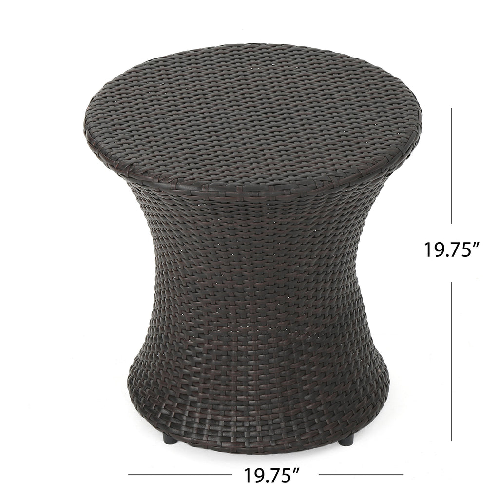 Thrive Hourglass Rattan Outdoor Side Table