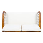 Millie Outdoor Acacia Wood Loveseat & Coffee Table Set