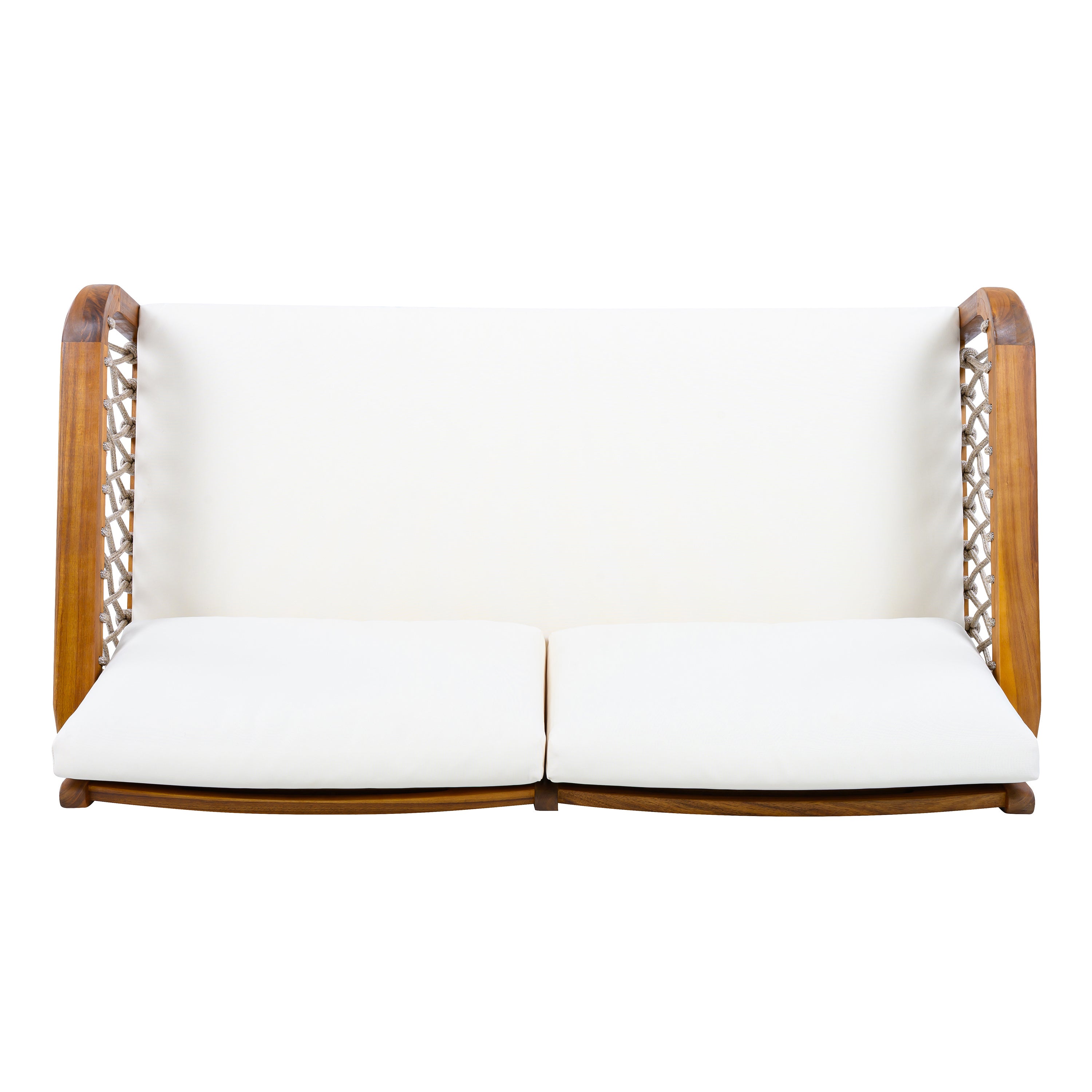 Millie Outdoor Acacia Wood Loveseat & Coffee Table Set