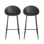 Rhodochrosite Outdoor Bar Stool with Diamond Mesh Pattern and Footrest, Set of 2