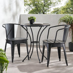 Colman 3-Piece Iron Bistro Set with Table and 2 Chairs