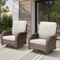 Marlowe Wicker Rocking Swivel Glider Chairs, Set of 2