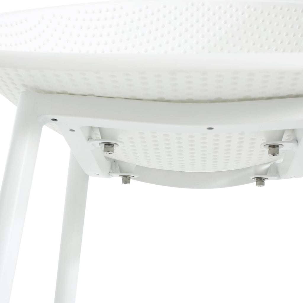Rhodochrosite Outdoor Bar Stool with Diamond Mesh Pattern and Footrest, Set of 2