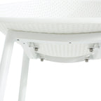 Rhodochrosite Outdoor Bar Stool with Diamond Mesh Pattern and Footrest, Set of 2