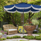 Allegra Scalloped Fringe Vented Patio Umbrella