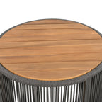 Sundara Outdoor Coffee & Side Table Set with Woven Rope Design