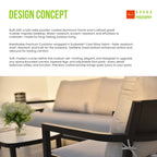 Mariner Outdoor Aluminum Sofa with Sunbrella Cusions