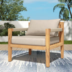 Driftwood Bay Acacia Wood & Beige Rope Outdoor Leisure Chair