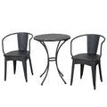 Colman 3-Piece Iron Bistro Set with Table and 2 Chairs