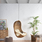 Berrien Outdoor/Indoor Wicker Hanging Swing Chair with 8-Foot Chain
