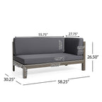 Brava Outdoor X-Back Corner Bench with Coffee Table