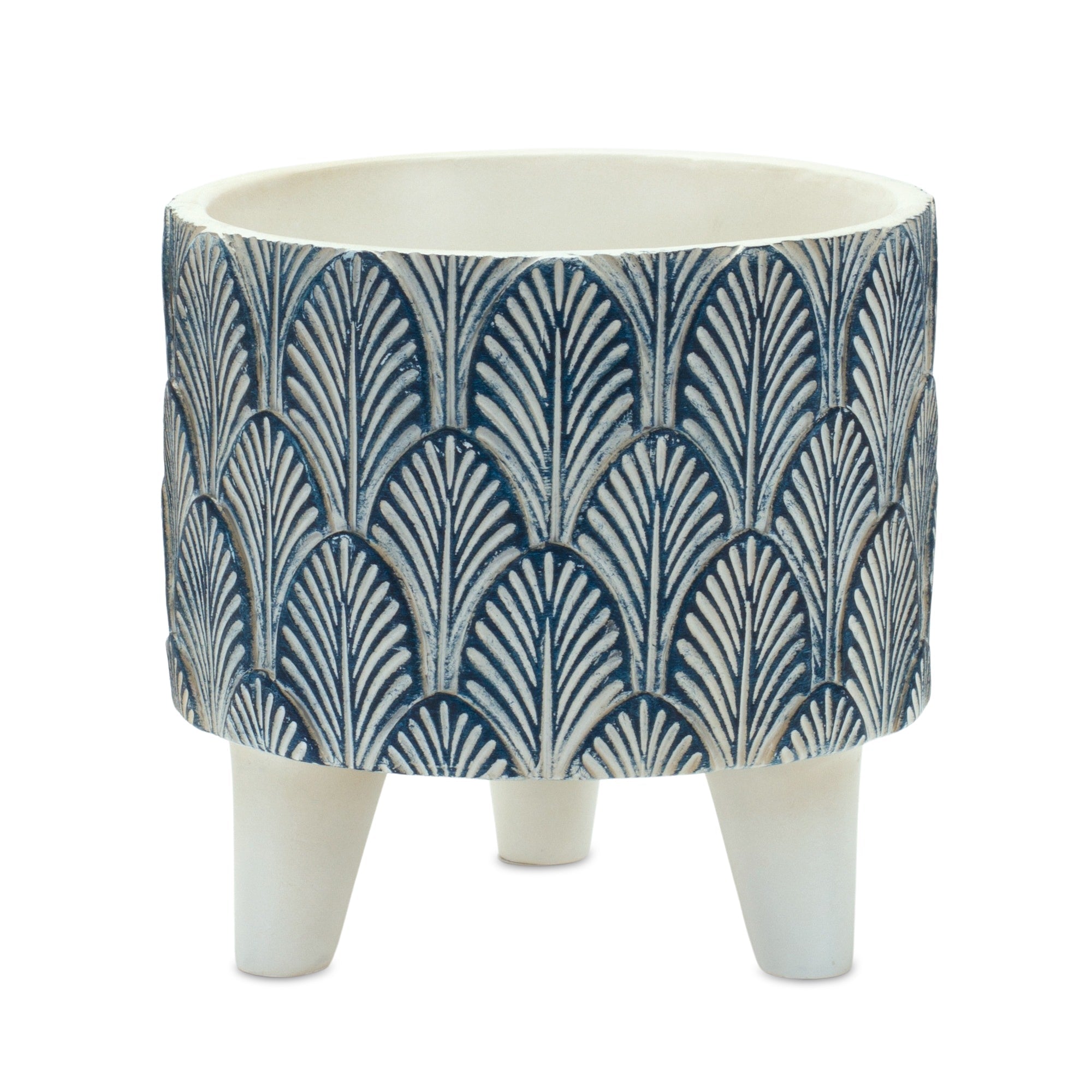 Geometric Leaf Planter with Legs, Set of 2