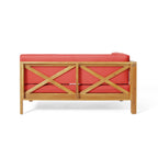 Brava Outdoor X-Back Corner Bench with Coffee Table