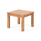 Brixton Outdoor Side Table with Slat Design and Acacia Wood Frame