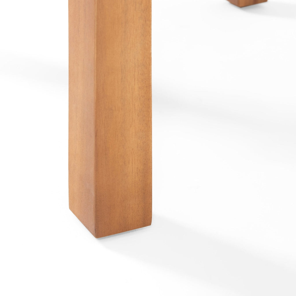 Brixton Outdoor Side Table with Slat Design and Acacia Wood Frame