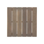 Brixton Outdoor Side Table with Slat Design and Acacia Wood Frame