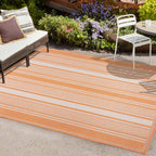 Haynes Modern Double Stripe Indoor/Outdoor Area Rug