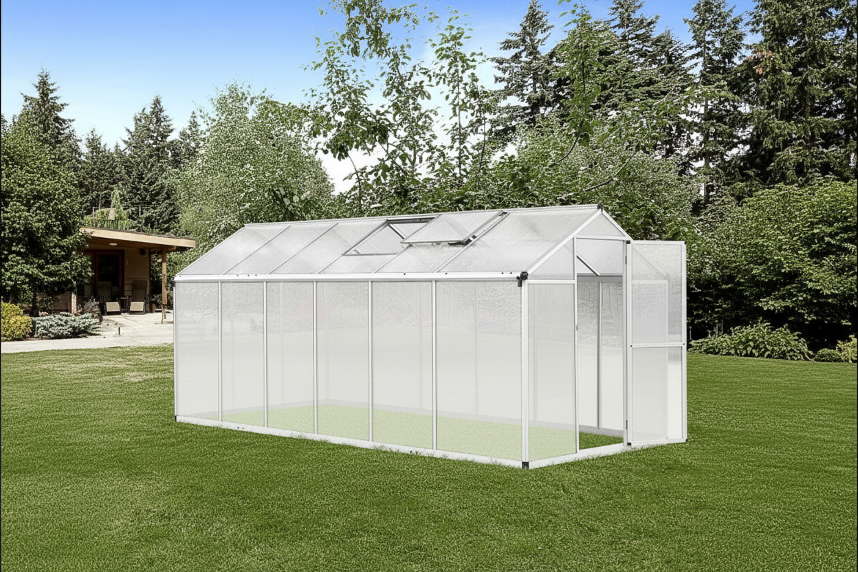 Outsunny 10'x6.25'x6.4' Walk-In Cold Frame Greenhouse Plant Growing Shelter