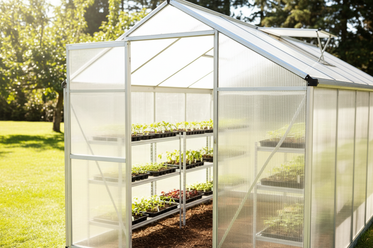 Outsunny 10'x6.25'x6.4' Walk-In Cold Frame Greenhouse Plant Growing Shelter